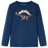 Tricou pentru copii cu maneci lungi bleumarin 104 GartenMobel Dekor, vidaXL