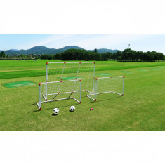 Set de fotbal 2 in 1, model porti de fotbal cu mingi si pompa, 184x124x64 cm foto