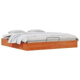 vidaXL Cadru de pat ottoman cu depozitare Maro Ceară 200 x 200 cm 3418800