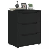 VidaXL Bufetă &bdquo;VISNES&rdquo; Negru 60x40x73 cm lemn prelucrat