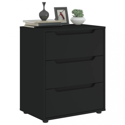 vidaXL Bufetă &amp;bdquo;VISNES&amp;rdquo; Negru 60x40x73 cm lemn prelucrat 4108285 foto