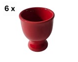 Set 6 suporturi de ou, 6.5 cm, Rosu