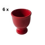 Set 6 suporturi de ou, 6.5 cm, Rosu