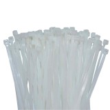 Clemă Cablu 300x4,8mm, Set 100 Bucăți, Bride Fixare Nylon, Albe