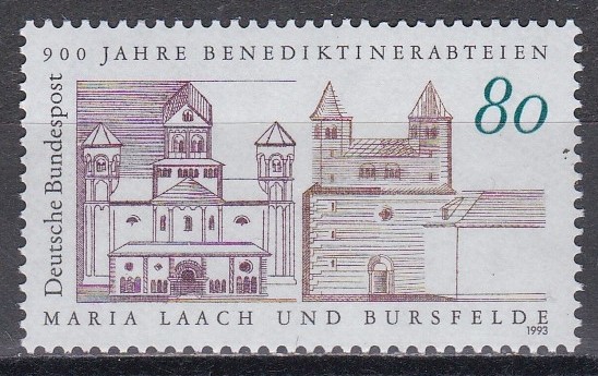Germania 1993 - Mănăstirile Benedictine Maria Laach și Bursfelde-900 de ani, MNH