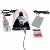 Cumpara ieftin Pila electrica manichiura, ZS-711, 65W, 35000 rpm, Roz, Global Fashion