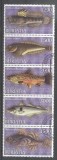 Buriatia 1997 Fishes, strip, used T.138