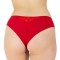 Chilot Brazilian bumbac, elastan, dantelă C1242 - XXL - Rosu