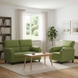 Cumpara ieftin Set de canapea 2 pcs Verde deschis Catifea