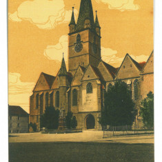 2709 - SIBIU, Evangelical Church, Romania - old postcard - unused