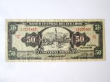 Ecuador 50 Sucres 1980 cu semnătura 3 rară