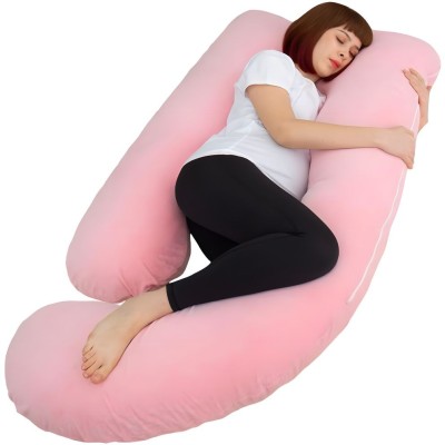 Perna Gravide si Alaptare 3 in 1, Multifunctionala, Sustinere pentru Burta, Spate, Solduri, Picioare, Bebelus, Relaxare, Husa detasabila, Roz - Pink foto