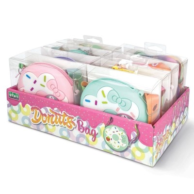 Mini geanta Donuts din silicon, cu fermoar si curea de umar reglabila - &amp;oslash; 12 x foto