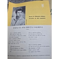 Partitura, Fata cu palariuta galbena - Emanuel Ionescu, Dan Ghitescu