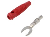 Conector mufă tip furcă 60V DC 2,5mm&sup2; roșu HIRSCHMANN T&amp;M