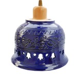 Cumpara ieftin Pendul Deco Republic &bdquo;Radacini &ndash; Laleaua albastra&rdquo; E27, 1&times;60 W, ceramica autentica Corund