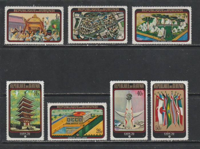 Burundi 1970 - Expozitia Mondiala &quot;EXPO &#039;70&quot; Osaka 7v MNH