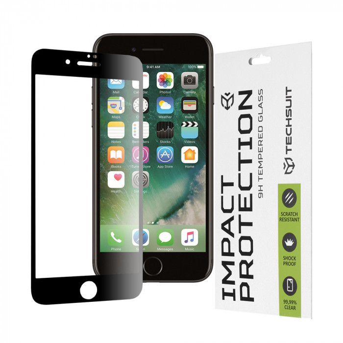 Folie protectie telefon iPhone 7 Plus / 8 Plus - Techsuit 111D Full Cover /