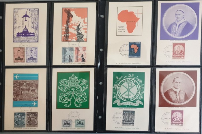 Colecție rară 35 plicuri filatelice Vatican &amp; tematică religioasă (FDC) &ndash; ani &lsquo;60-&rsquo;70 &ndash; stare excelentă