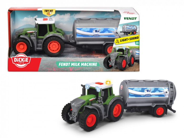 DICKIE FENDT TRACTOR CU CISTERNA DE LAPTE SuperHeroes ToysZone