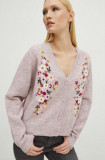 Medicine cardigan femei, culoarea roz