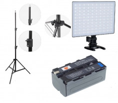 Kit lumina continua Lampa Yongnuo YN300 Air II+ Acumulator NP F+ incarcator+ stativ foto