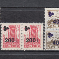 ROMANIA 1998 LP 1454 HOTELURI SI CABANE 91 SUPRATIPAR TRIFOI PERECHE SERII MNH