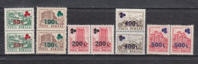 ROMANIA 1998 LP 1454 HOTELURI SI CABANE 91 SUPRATIPAR TRIFOI PERECHE SERII MNH foto