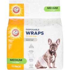 Set Scutece pentru Caini Masculi, Arm &amp;amp; Hammer, cu Bicarbonat de Sodiu, Ultra-Absorbante, Marime Med