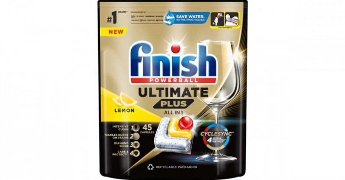 Finish Ultimate Plus All in 1 Lemon Mosogat&oacute;g&eacute;p tabletta 45db