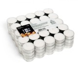 Set Lum&acirc;nări Pastilă, 100 Bucăți, Metal, Parafină, Alb, 3.5x1.5cm, Oem
