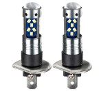 Cumpara ieftin Set 2 becuri auto LED H1 cu lupa, 60W, 27 SMD, 12V, 6000K, BZRSH, IPF