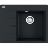 Chiuveta Fragranite CNG 611/211-62 ST Matt Black, 62x50 cm, Cuva dreapta