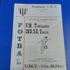 program UM Timisoara - Ind.S.C. Turzii