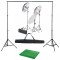 vidaXL Kit studio foto cu set de lumini și fundal 3055123