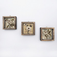 Set 3 tablouri decorative, UKZM002, MDF, Imprimat UV, Multicolor