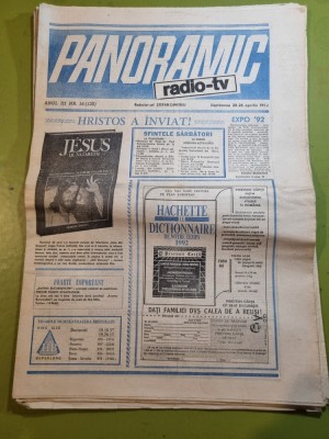 panoramic radio tv 20 -26 aprilie 1992 foto