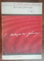 myh 23f - C Dobrogeanu Gherea - Studii critice - ed 1968