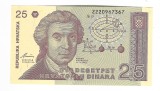 Bancnota 25 dinara 1991, UNC - Croatia