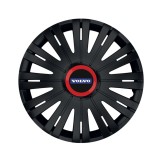 Cumpara ieftin Set 4 capace roti Negre Cu Inel Rosu Active R15 pentru gama auto Volvo, Autohelix MSA