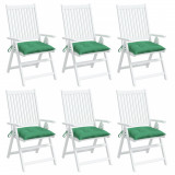 Perne de scaun, 6 buc., verde, 50x50x7 cm, textil oxford GartenMobel Dekor, vidaXL