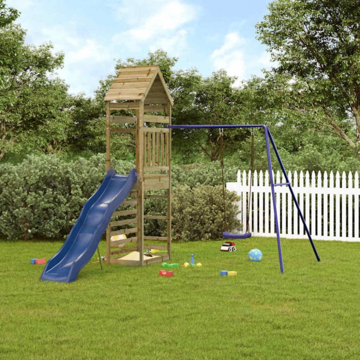 vidaXL Set de joacă pentru exterior, lemn de pin impregnat 3156930