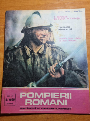 revista pompierii romaniei mai 1990 foto