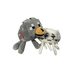 Set 2 jucării de pluș Minecraft: alb și gri, 28 cm