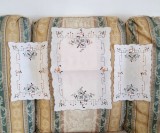 Set 3 mileuri Vintage din bumbac cu broderie manuala- Bej