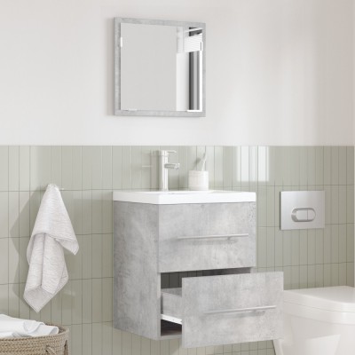 vidaXL Dulap de Baie Gri Betonal 41 x 38.5 x 48 cm Lemn compozit foto