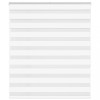Jaluzea tip zebra alb lățime țesătură 115,9 cm poliester