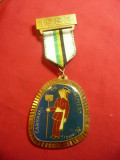 Medalia Carnavalului de la Malmedy Belgia 1983 ,cu panglica h.total=12,5 cm, Europa