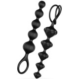 Satisfyer Beads - Set Doua Șiraguri Bile Anale Negre, Orion