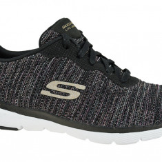Pantofi pentru adidași Skechers Flex Appeal 3.0 Endless Glamour 13071-BKMT negru